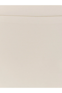 A minimalist beige stretch virgin wool skirt by max mara with a subtle horizontal seam near the top edge
