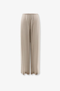 Max mara women’s mxpdestino beige wide-leg linen and viscose trousers with elastic waistband and flowing fabric