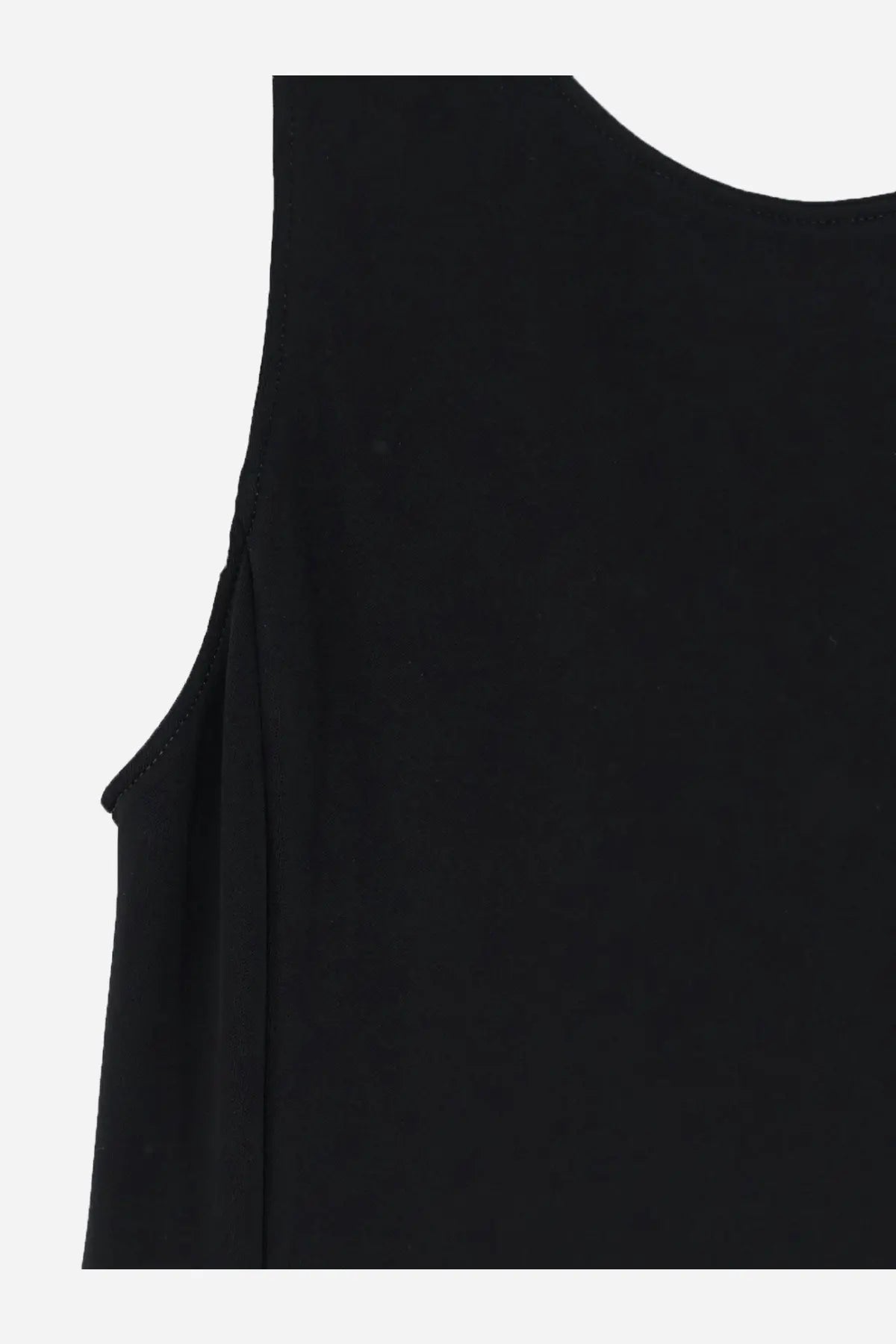 Max mara women’s mxppania stretch viscose long dress in black sleeveless top with smooth flowing fabric and seam detailing