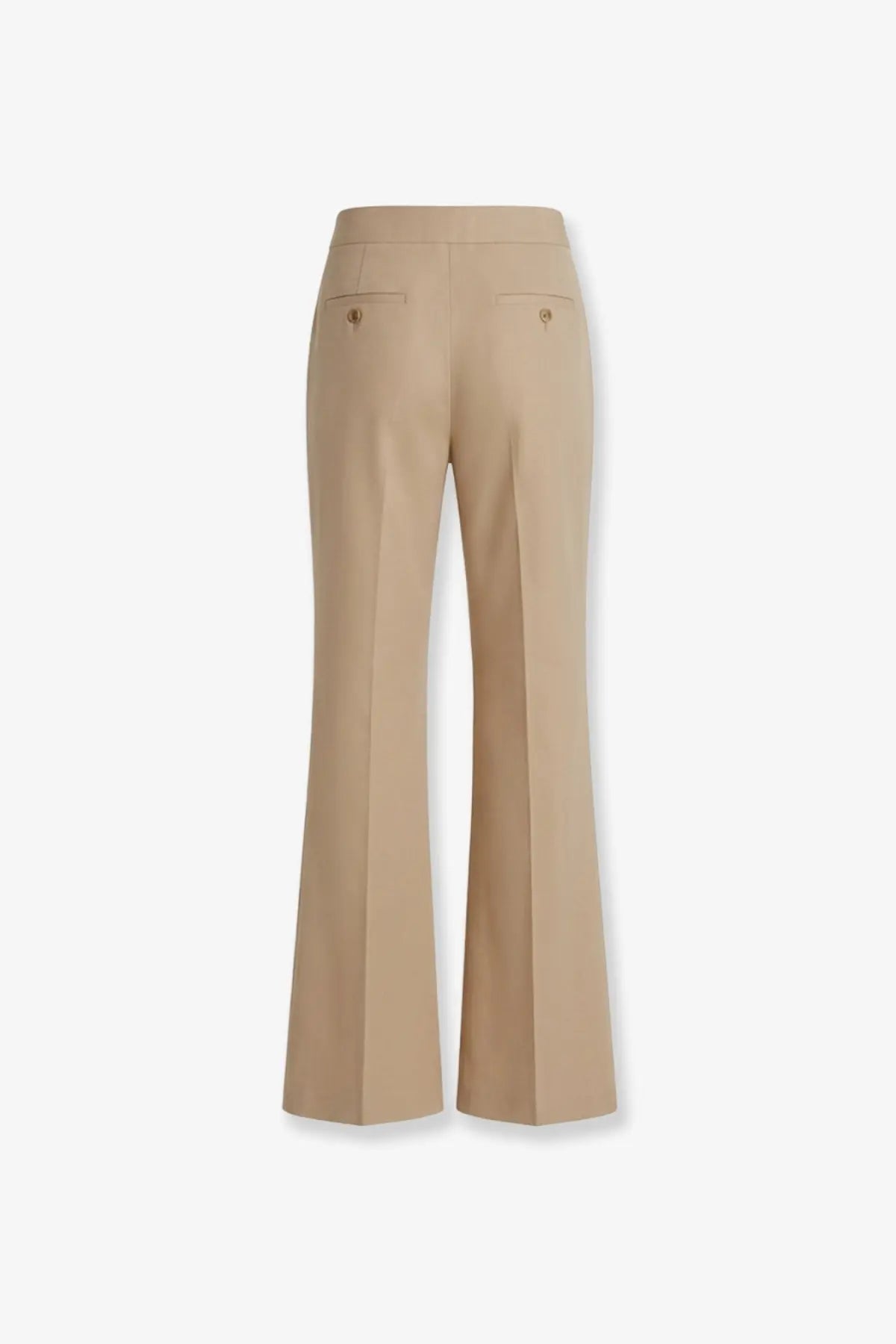 Max mara women’s mxsbig beige linen wide-leg trousers with tailored fit and subtle front pleats