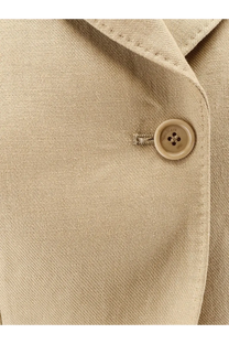 Beige button with four holes made of smooth material on max mara womens mxsbuono linen blazer beige