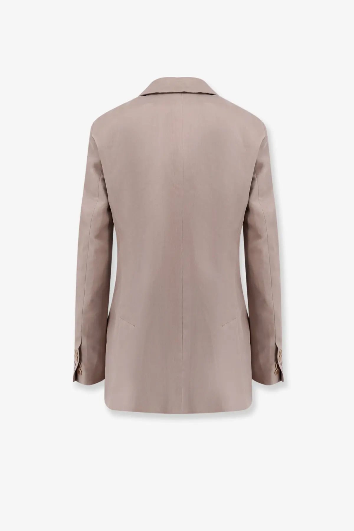 Max Mara women’s Mxsfeltro silk blazer beige with structured fit and subtle buttoned cuffs