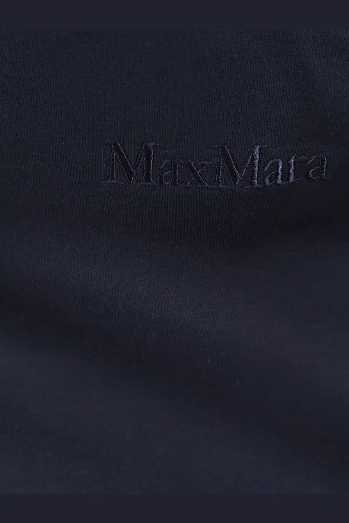 Dark navy max mara women’s nerina cotton shirt featuring subtle embroidered logo on fabric