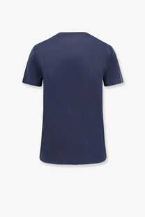 Max mara women’s nerina navy blue short-sleeved cotton t-shirt with a simple crew neck design
