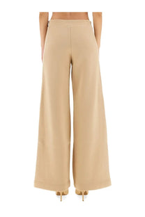 Max mara women’s pants ifrem beige wide-leg trousers with smooth tailored fabric and clean seam detailing