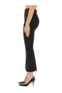 Max mara women’s pants parade black high-waisted flared trousers with a sleek tailored fit in wool blend