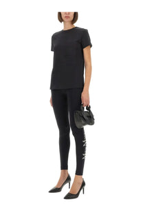 Black leather mini handbag with structured top handle and minimalist design for max mara women’s papaya shirt black collection