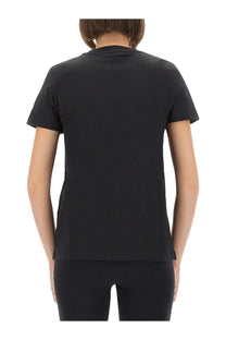 Max Mara women’s papaya shirt black short-sleeved t-shirt with a simple crew neck and minimalist design