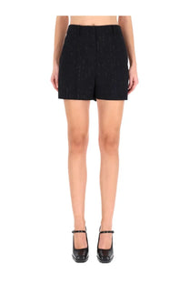 Black max mara siberia women’s shorts with subtle sparkling texture perfect for stylish summer wear