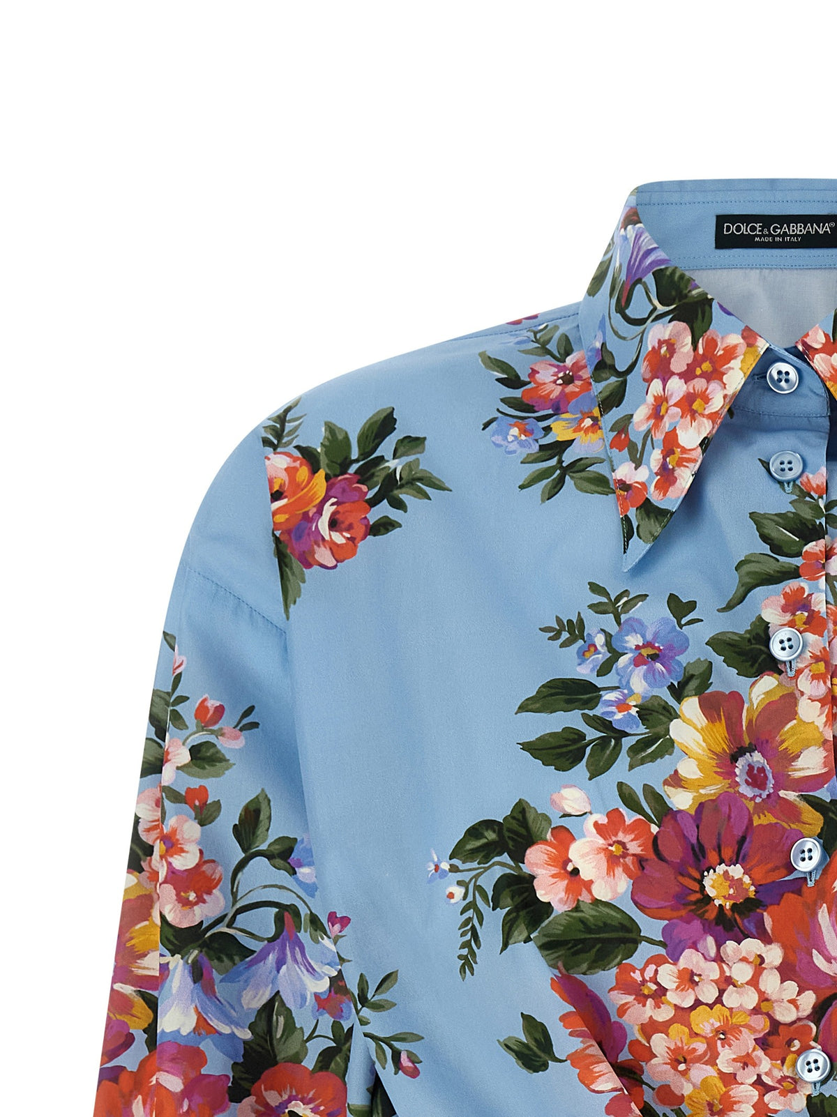 Dolce &amp; Gabbana Mazzo Di Fiori Shirt Blue