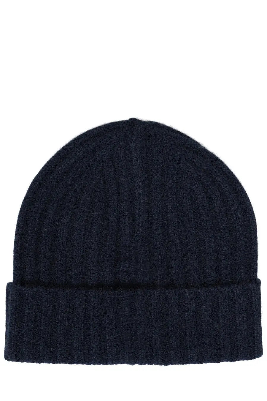 Navy blue ribbed knit beanie with folded cuff for men by Mc2 Saint Barth called Berretto Wengen Con Blue
