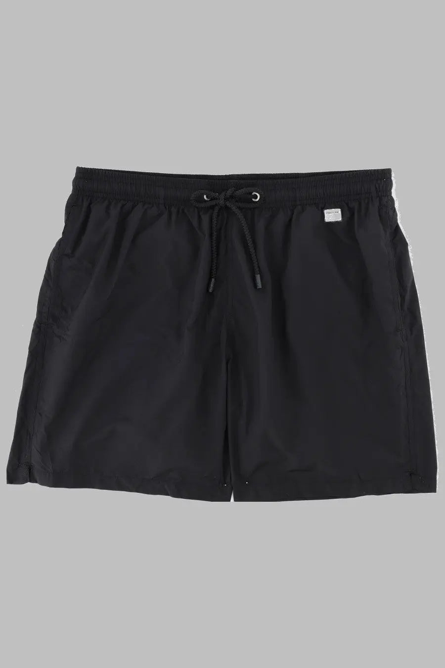Black athletic shorts mc2 saint barth men’s costume da bagno con coulisse with drawstring waistband and white side stripes