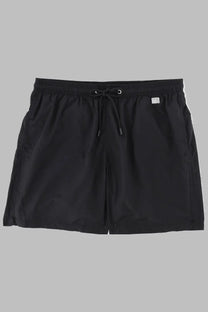 Black athletic shorts mc2 saint barth men’s costume da bagno con coulisse with drawstring waistband and white side stripes