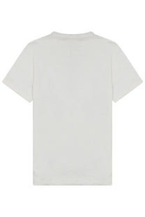 Mc2 Saint Barth men’s Ecstasea shirt plain white cotton crew neck short sleeve t-shirt front view