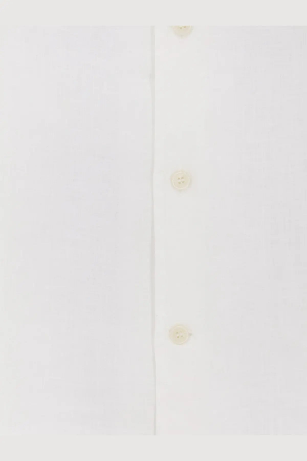 Mc2 Saint Barth men’s white linen shirt with cream-colored buttons front view