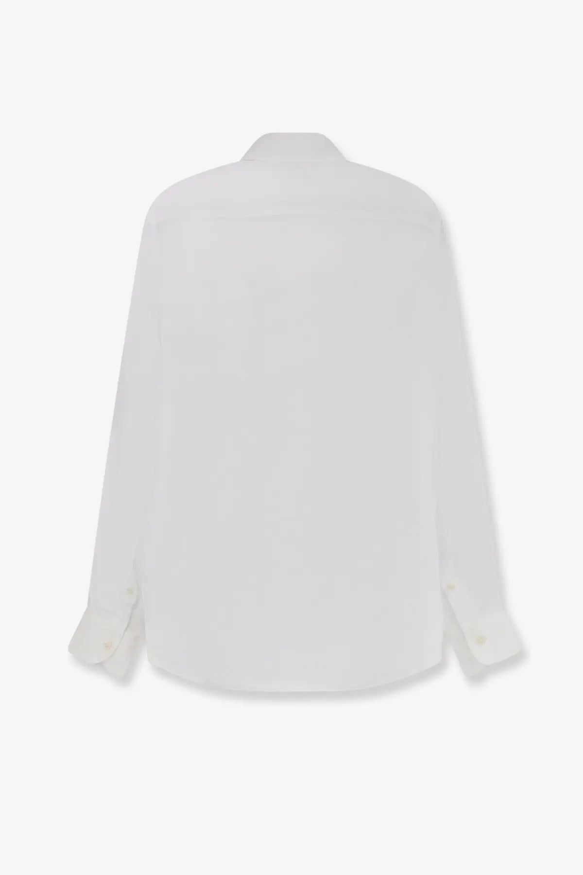 Mc2 Saint Barth men’s linen shirt white with a crisp long-sleeved button-down design and classic collar