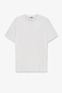 White crew-neck cotton t-shirt by mc2 saint barth featuring a minimalist design and soft fabric