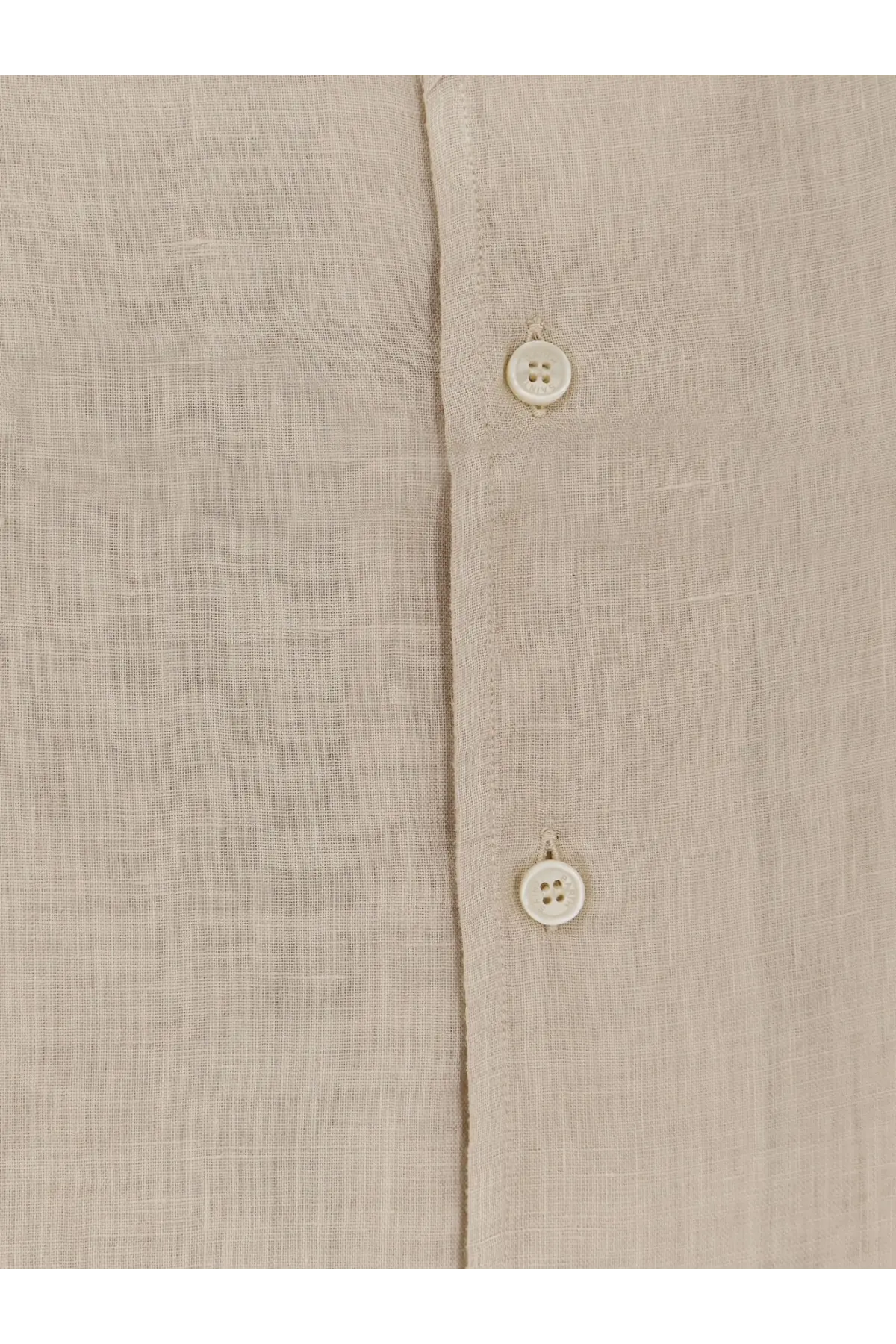 Men’s raphael linen shirt beige by Mc2 Saint Barth featuring a beige linen fabric with two white buttons