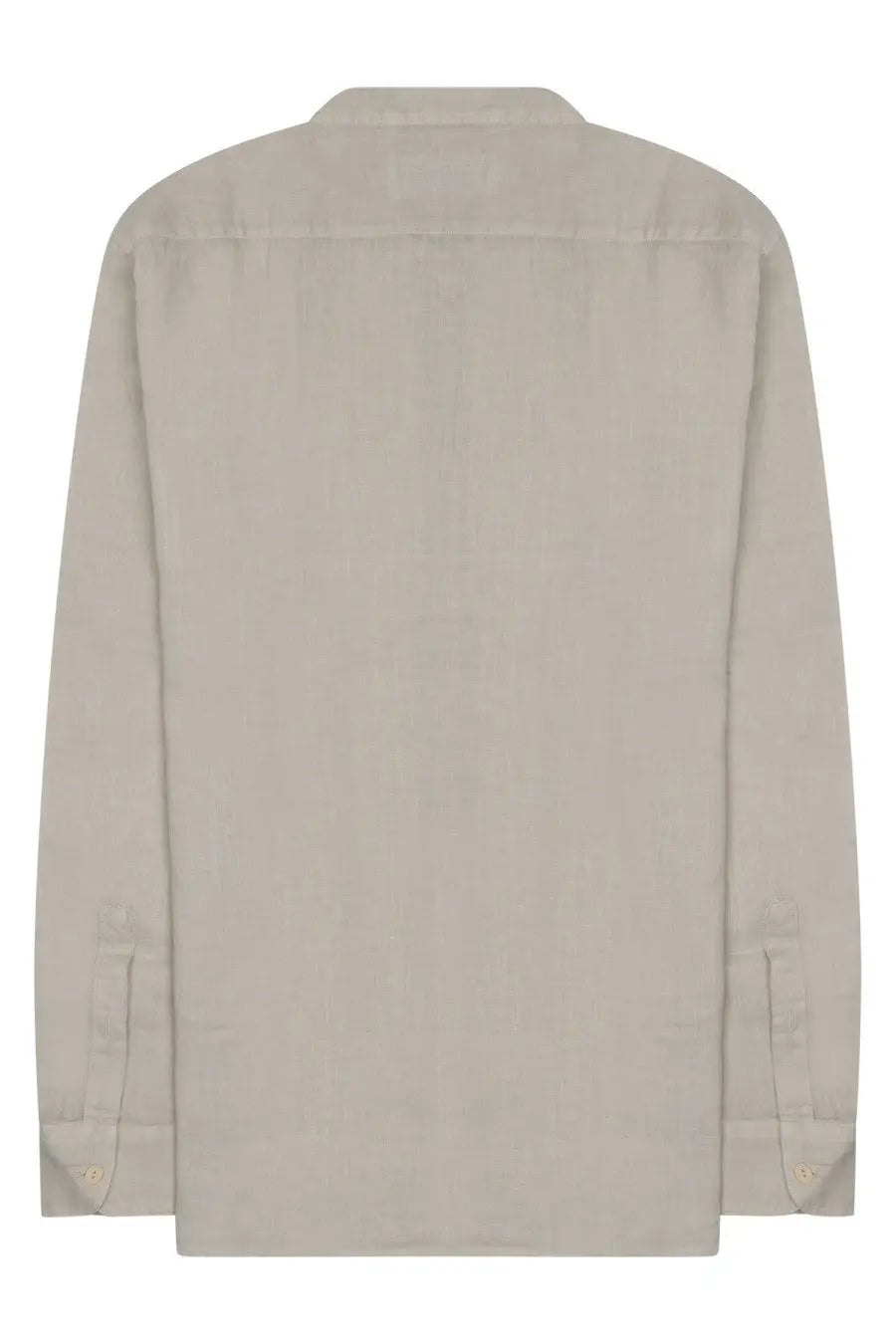 Mc2 Saint Barth men’s shirt Naxos beige linen button-down with classic collar and long sleeves