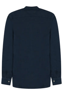 Mc2 Saint Barth men’s shirt Naxos blue dark navy long-sleeved button-up with classic collar and finished cuffs