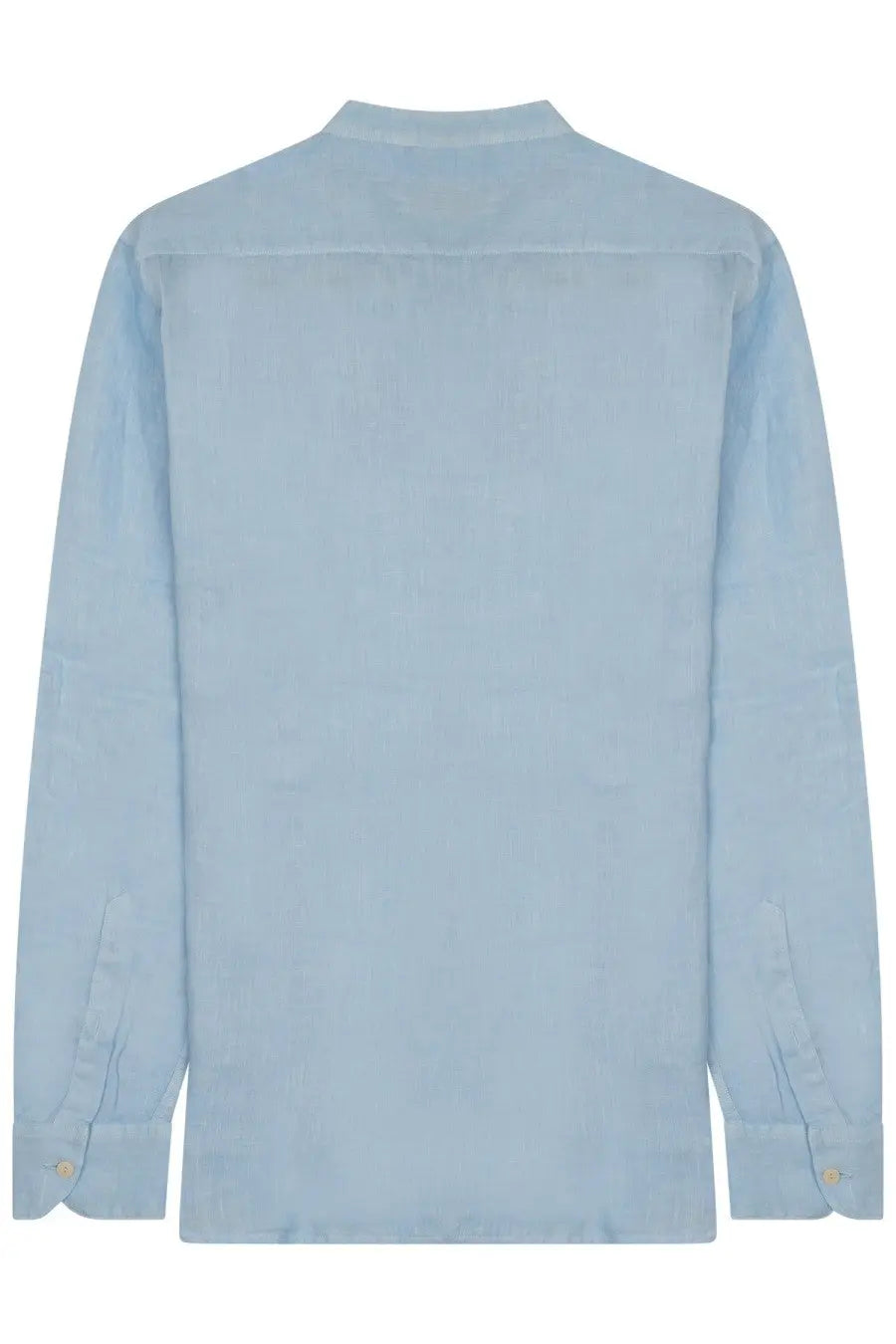 Mc2 Saint Barth men’s shirt Naxos blue light blue linen shirt with subtle texture and classic collar