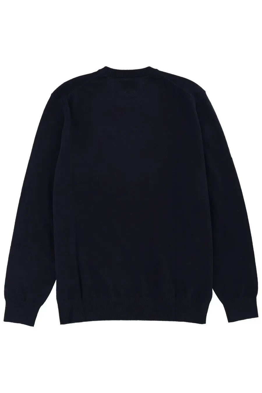 Black crewneck sweater with ribbed cuffs and hem from mc2 saint barth men’s blue collection