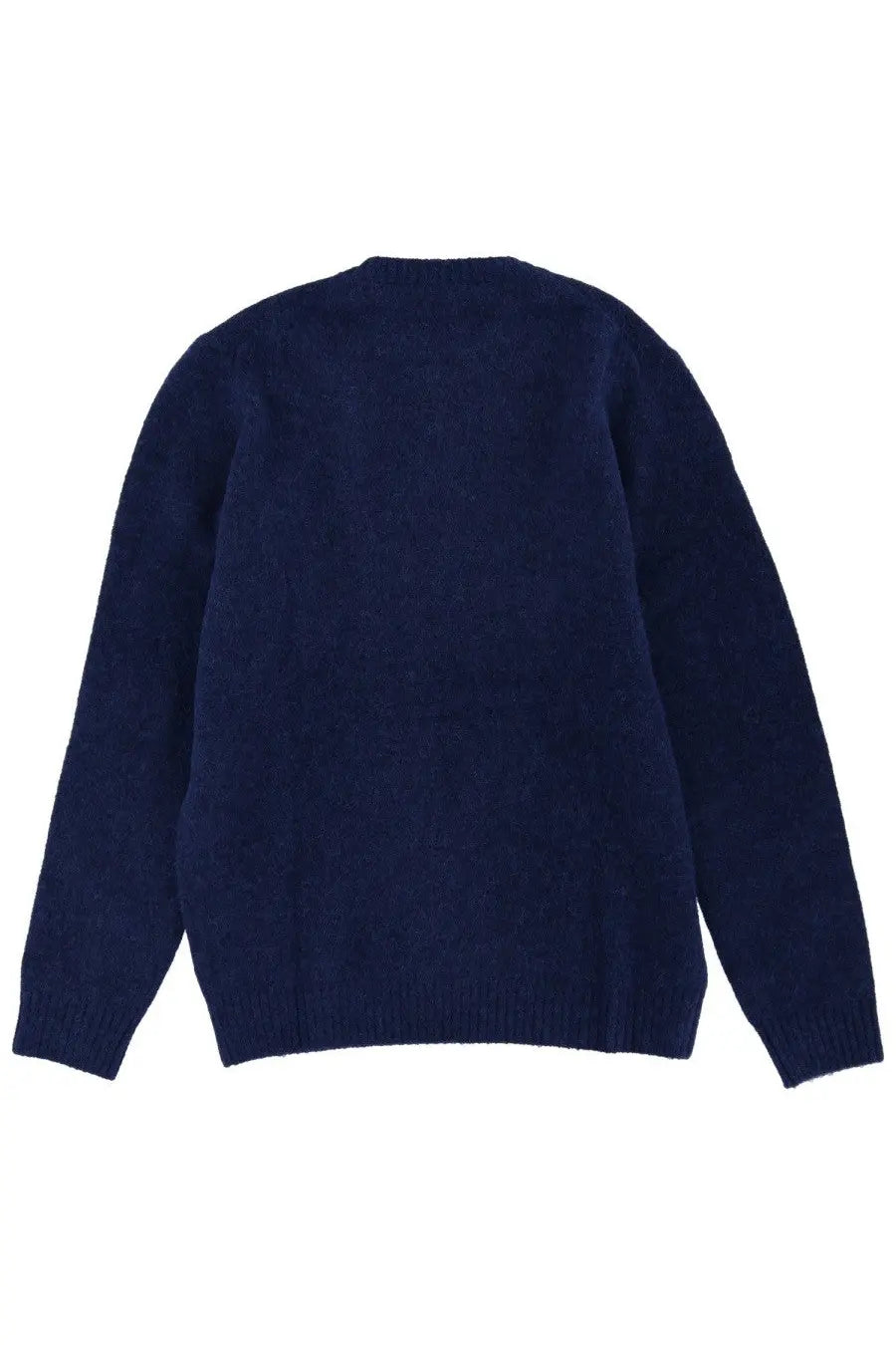 Navy blue Mc2 Saint Barth men’s wool sweater with ribbed cuffs and hem in knit fabric for casual wear