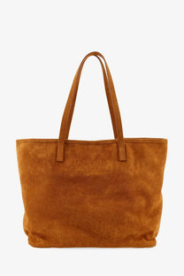 Mc2 Saint Barth women’s city suede shoulder bag beige tan suede tote bag with matching handles