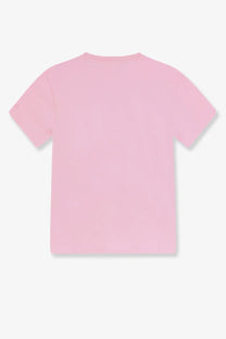 Mc2 Saint Barth women’s soft pink short-sleeved cotton t-shirt with a simple crew neck design