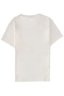 Mc2 Saint Barth women’s white cotton shirt with a minimalist design relaxed fit and short sleeves