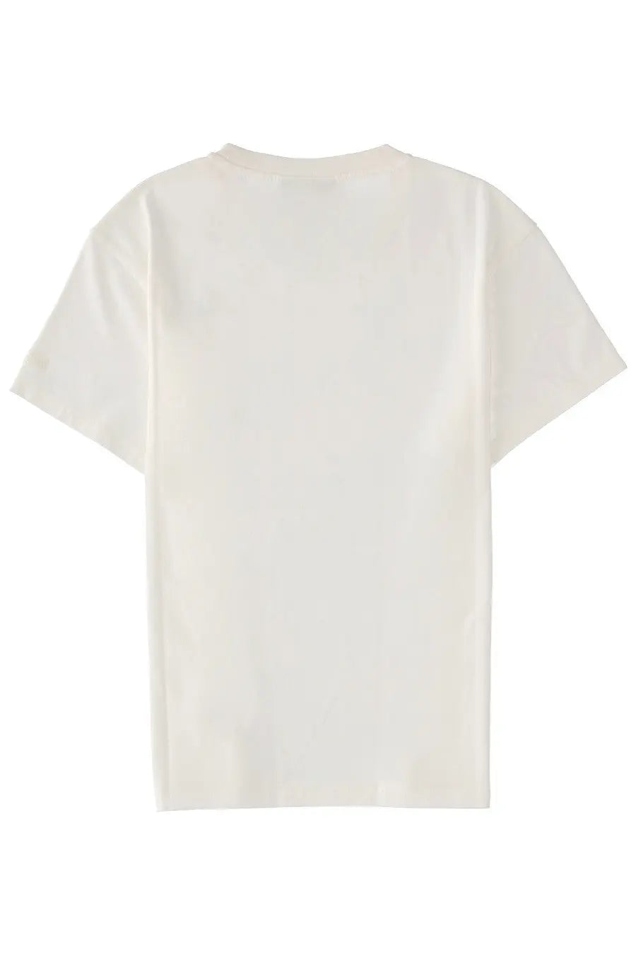 Mc2 Saint Barth women’s plain off-white cotton t-shirt with crew neck and short sleeves