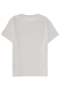 Mc2 Saint Barth women’s white cotton t-shirt with a simple crew neck and short sleeves