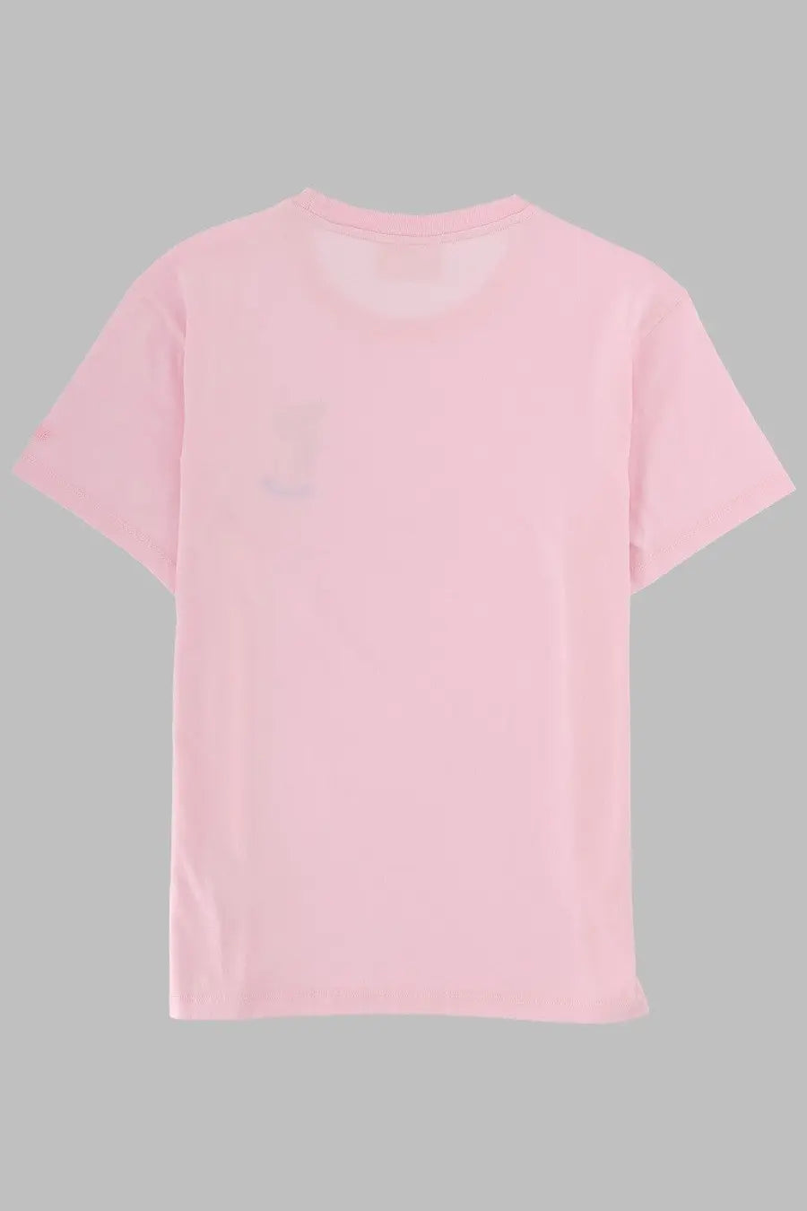 A soft pink short-sleeved Mc2 Saint Barth women’s shirt Emilie blue with a subtle logo on the left chest area