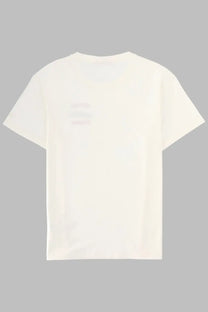 Off-white cotton Mc2 Saint Barth Women’s Shirt Emilie white with subtle faded logo on the left chest