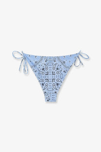 Light blue bandana patterned mc2 saint barth women’s virgo bikini bottoms with adjustable side ties