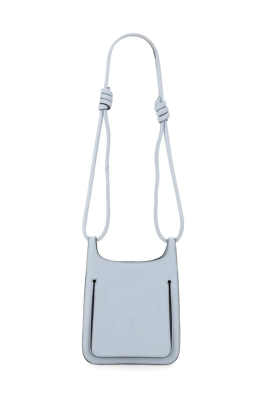 Mcm women’s hobo bag himmel blue light blue leather crossbody with knotted strap for stylish everyday use