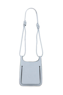 Mcm women’s hobo bag himmel blue light blue leather crossbody with knotted strap for stylish everyday use