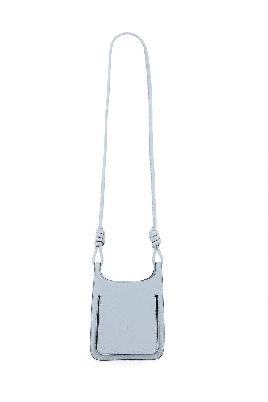 Mcm women’s hobo bag himmel blue light blue leather crossbody bag with minimalist design and adjustable strap
