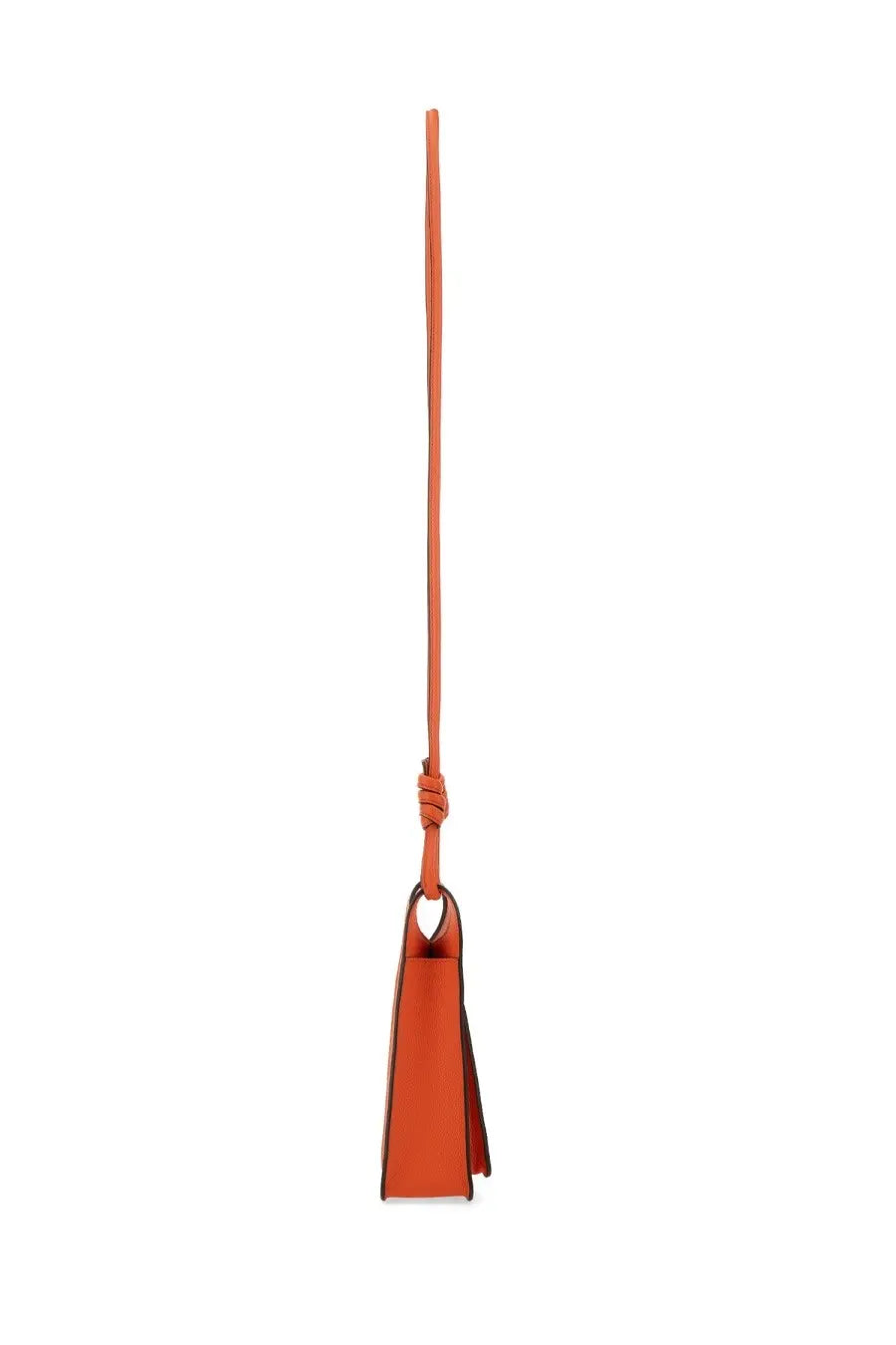 Mcm women’s hobo bag himmel orange leather crossbody bag with knotted strap and minimalist design