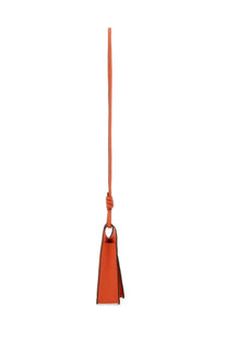 Mcm women’s hobo bag himmel orange leather crossbody bag with knotted strap and minimalist design