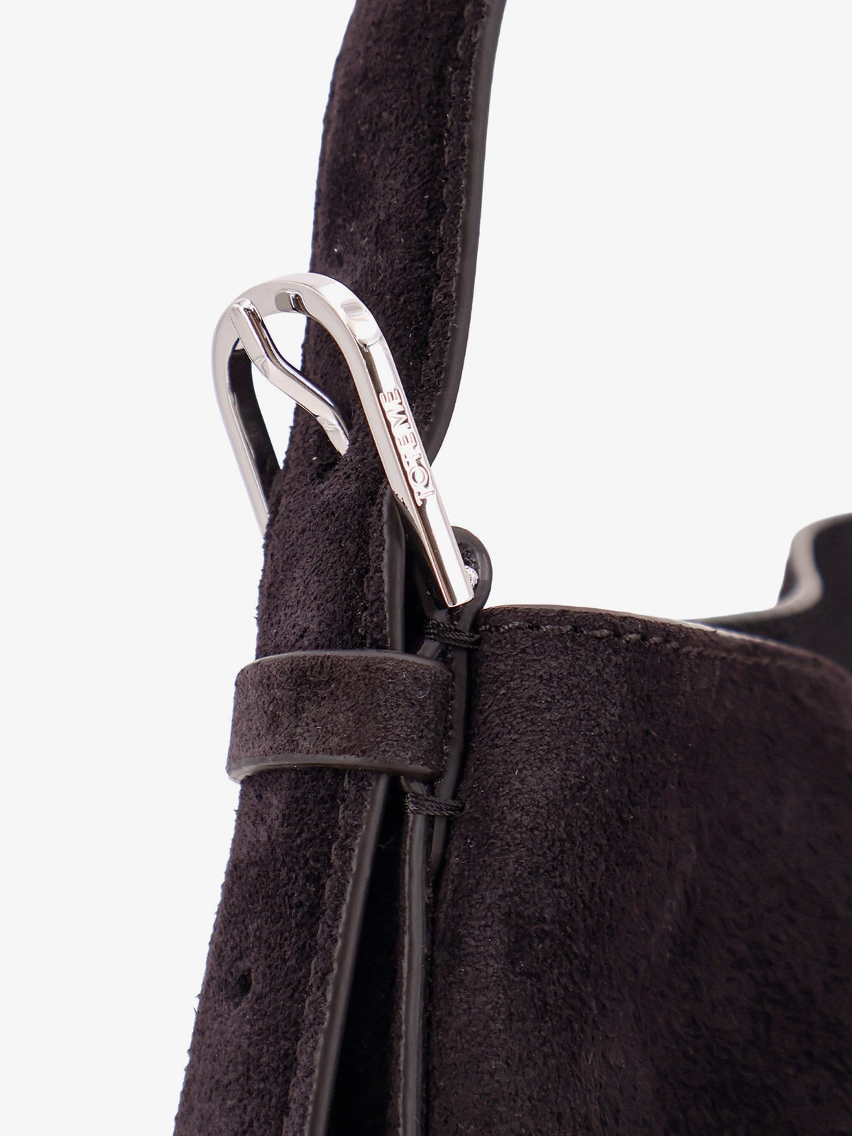 Toteme Women's Medium Belted Suede Shoulder Bag Brown