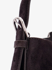Toteme Women's Medium Belted Suede Shoulder Bag Brown
