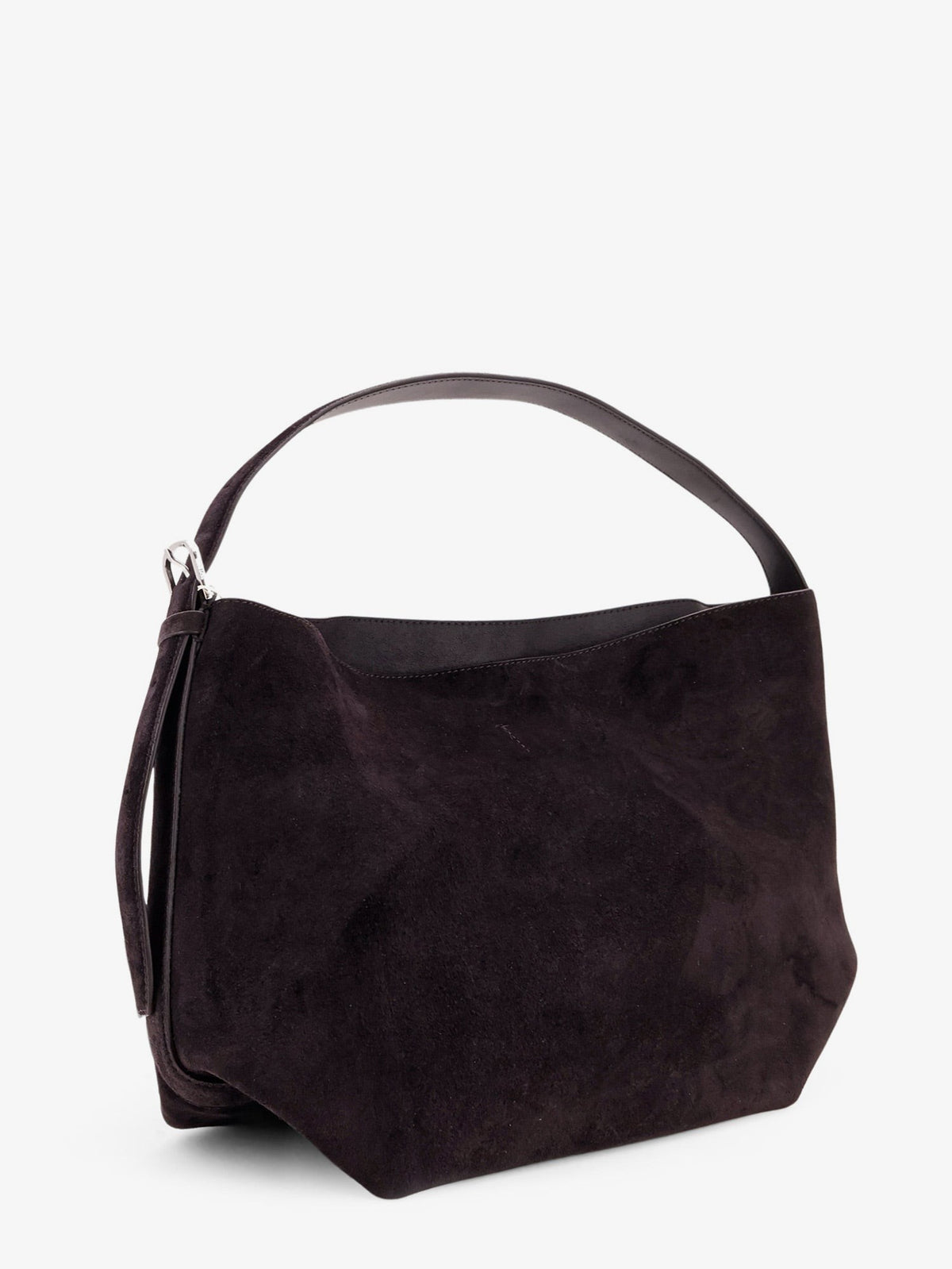 Toteme Women's Medium Belted Suede Shoulder Bag Brown