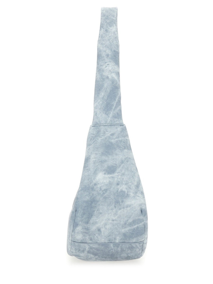 Ganni Women's Medium Bleached Hobo Bag Blue