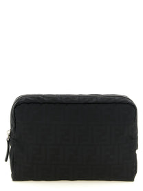 Fendi Men's Superlight FF Zucca Fabric Beauty Case Black