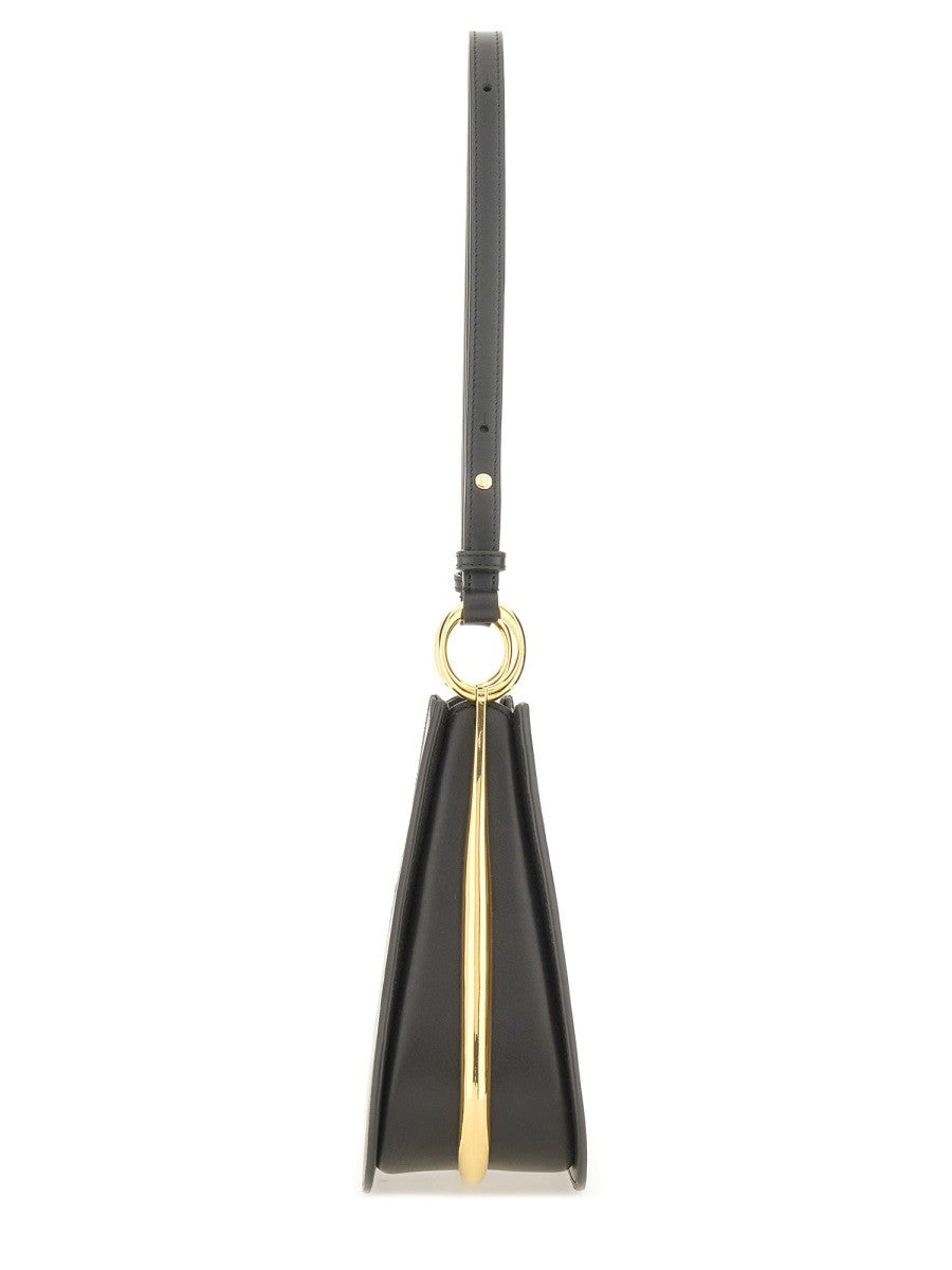 Rabanne Women's Medium Leather Ring Bag Black