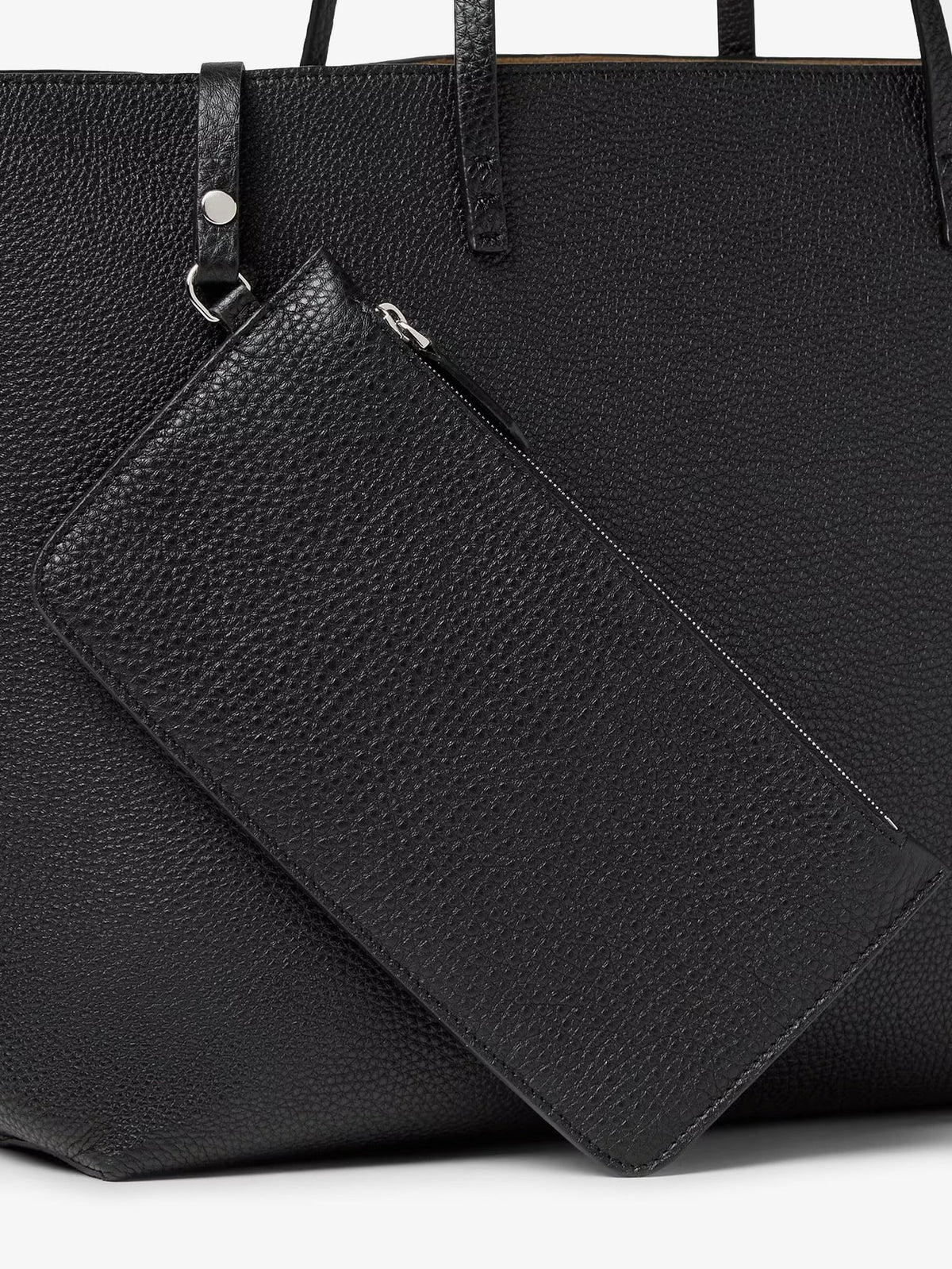 Fendi Women's Medium Leather Roll Shopping Bag Black