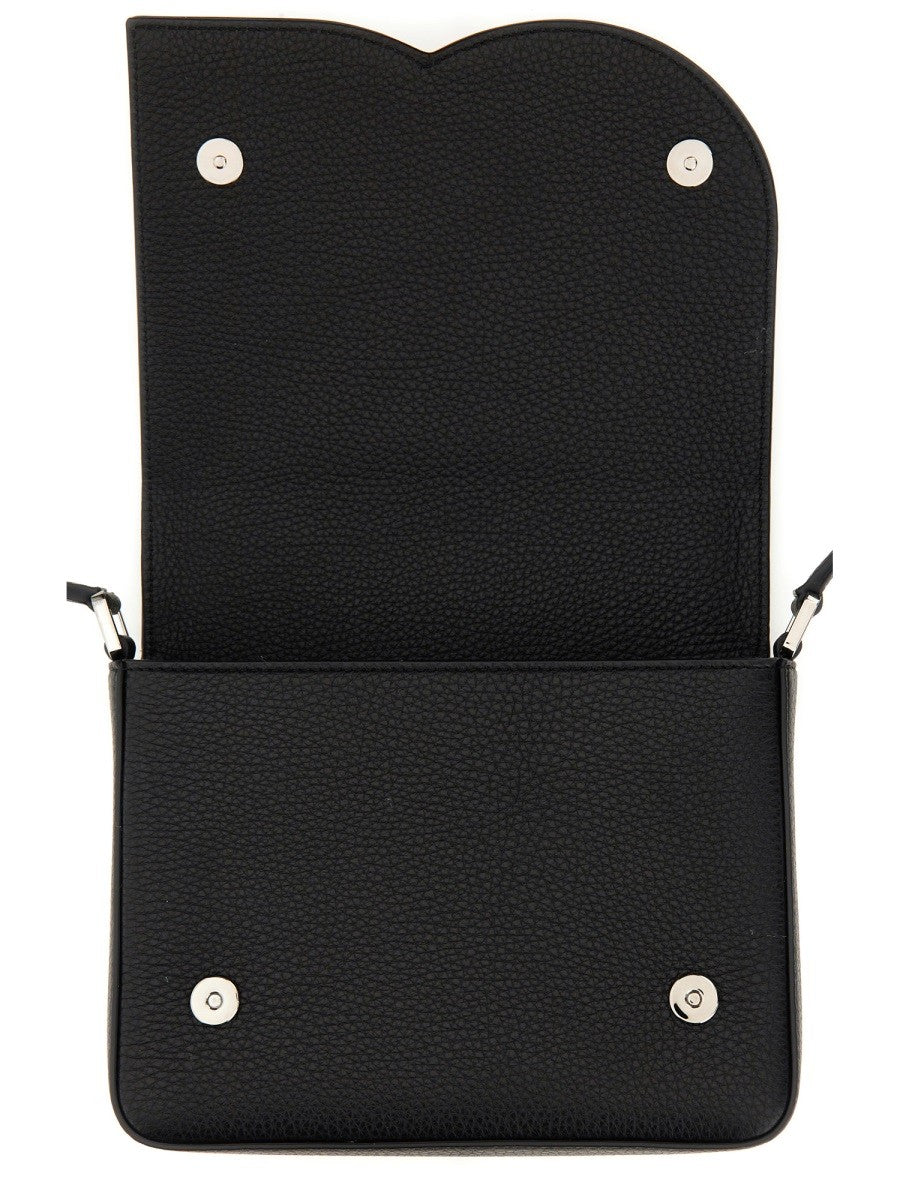 Dolce &amp; Gabbana Men's Medium Leather Shoulder Bag Black