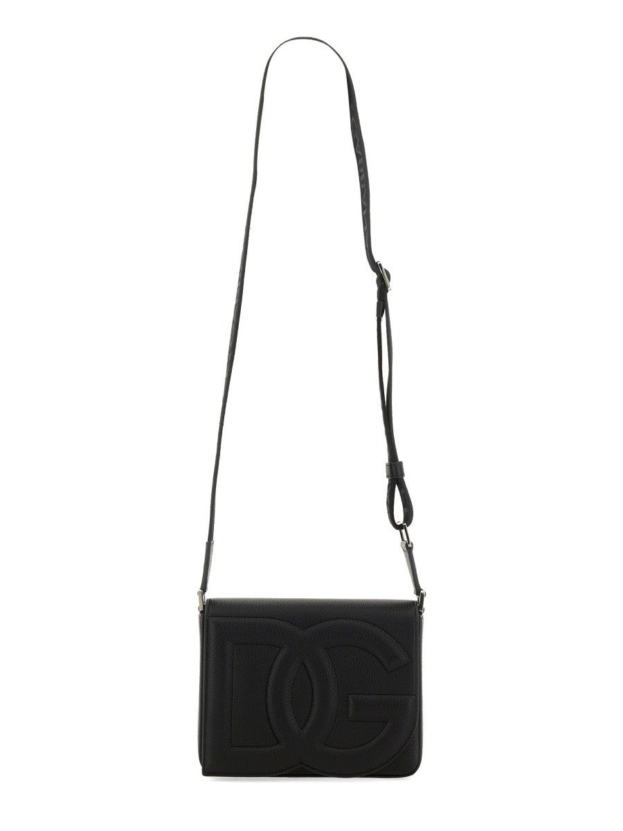 Dolce &amp; Gabbana Men's Medium Leather Shoulder Bag Black