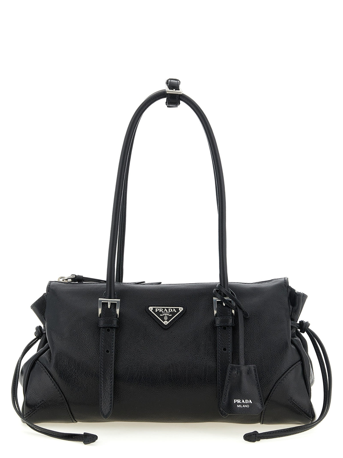 PRADA Medium Prada Bonnie Shopping Bag Black